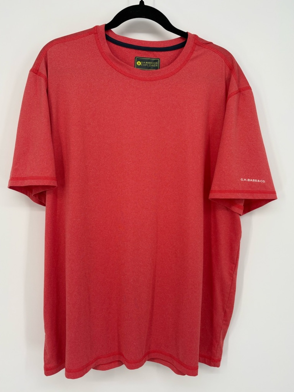 G.H. Bass & Co. Performance Tee Red Coral Salmon Mens XL